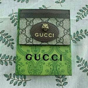 Gucci Brown and Gold Card Holder